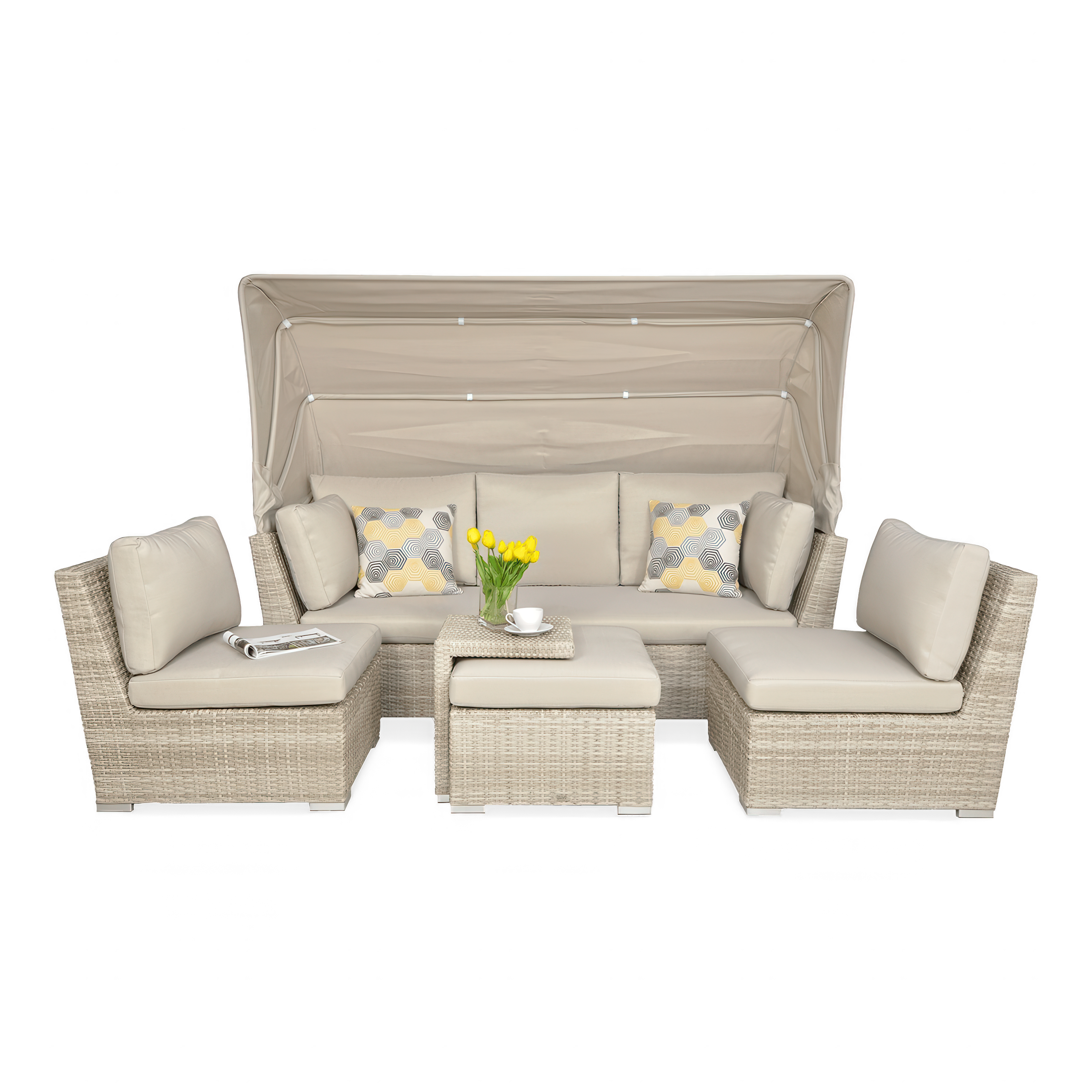 Modulárna rohová jednotka Technorattan CORSO RELAX béžová