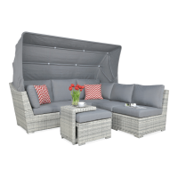 Modulárna rohová sedačka s technorattanom CORSO RELAX White Grey