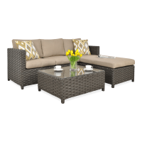 Technorattan rohová pohovka MARCO CAFFE Brown