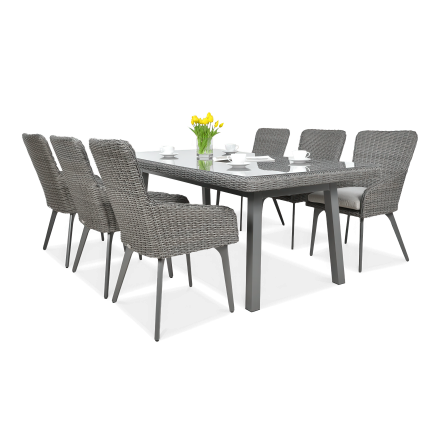 MILANO 6/200 Tmavosivá súprava Technorattan