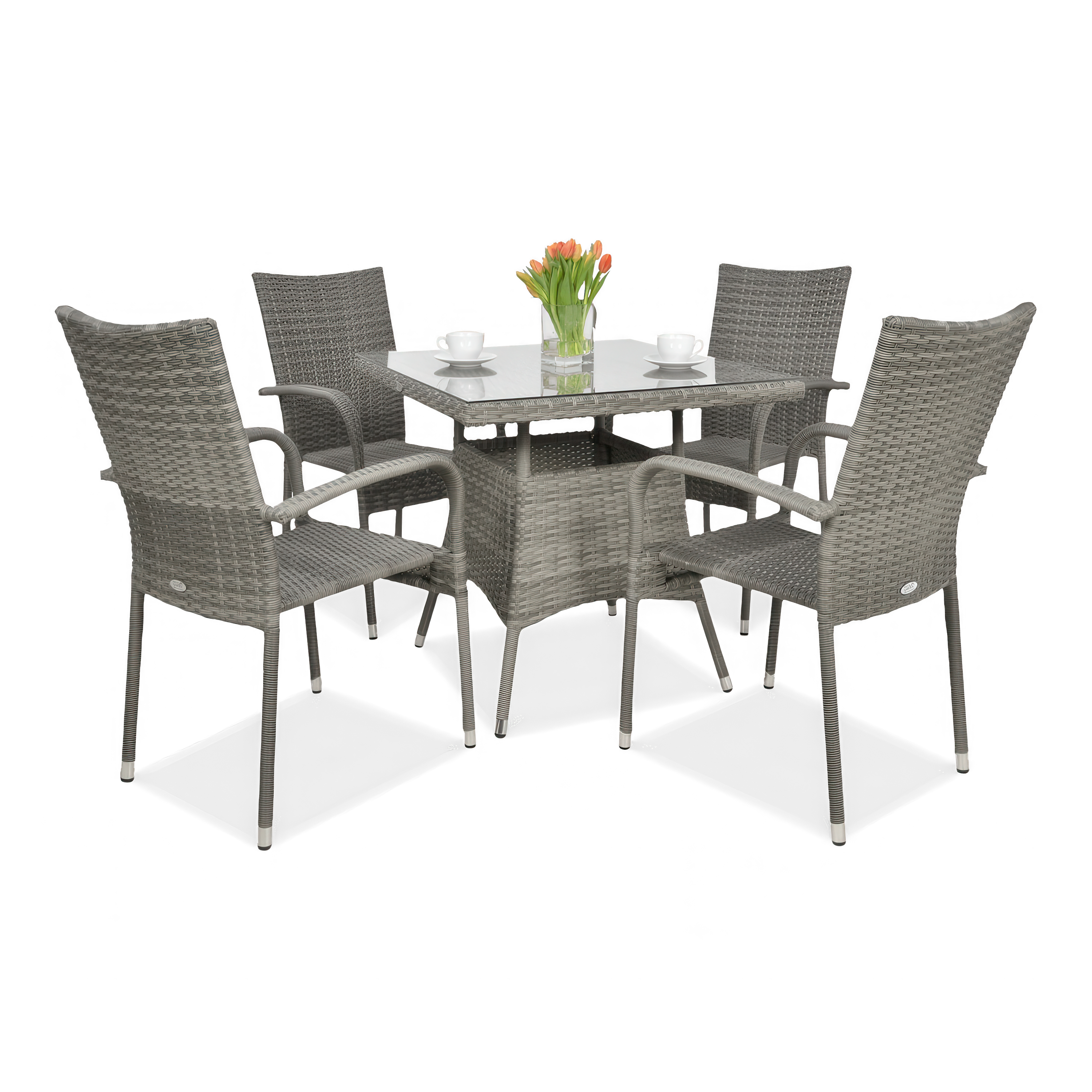 Záhradný set FIESTA/LUGO 4+1 Dolphin Grey Technorattan