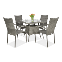 Záhradný set FIESTA/LUGO 4+1 Dolphin Grey Technorattan