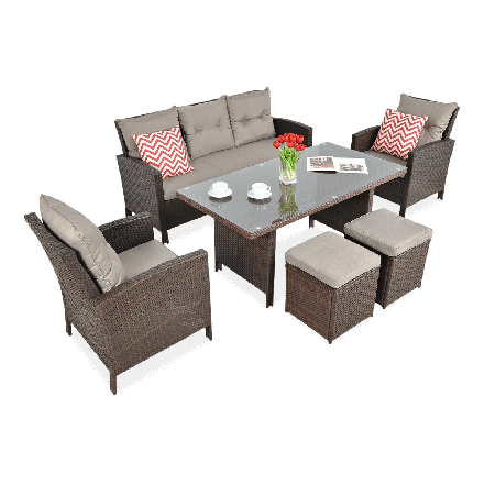 Technorattan set IBIZA Brown