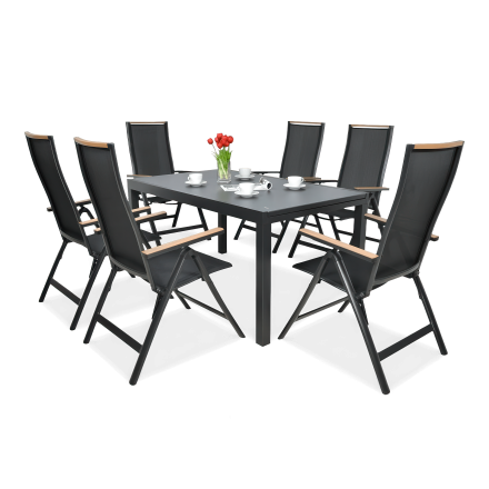 Záhradný nábytok BRISBANE 6/250 Black