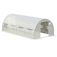 Fóliovník, dvojité dvere, 3x6x2 - 18 m2, biely