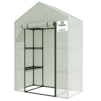 Záhradné regály do skleníka 4 police 140x73 Biela