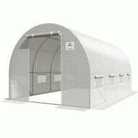 Záhradný fóliovník 2,5x4x2 - 10 m2, biely