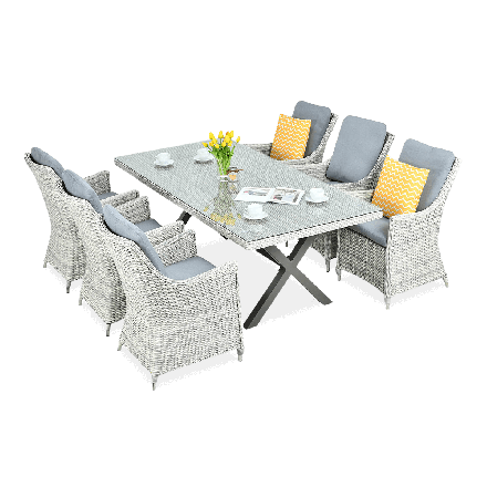 Nábytková súprava NAPOLI 6/200 White Grey Technorattan