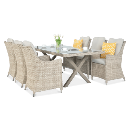 Nábytková súprava NAPOLI 6/200 Light Beige Technorattan