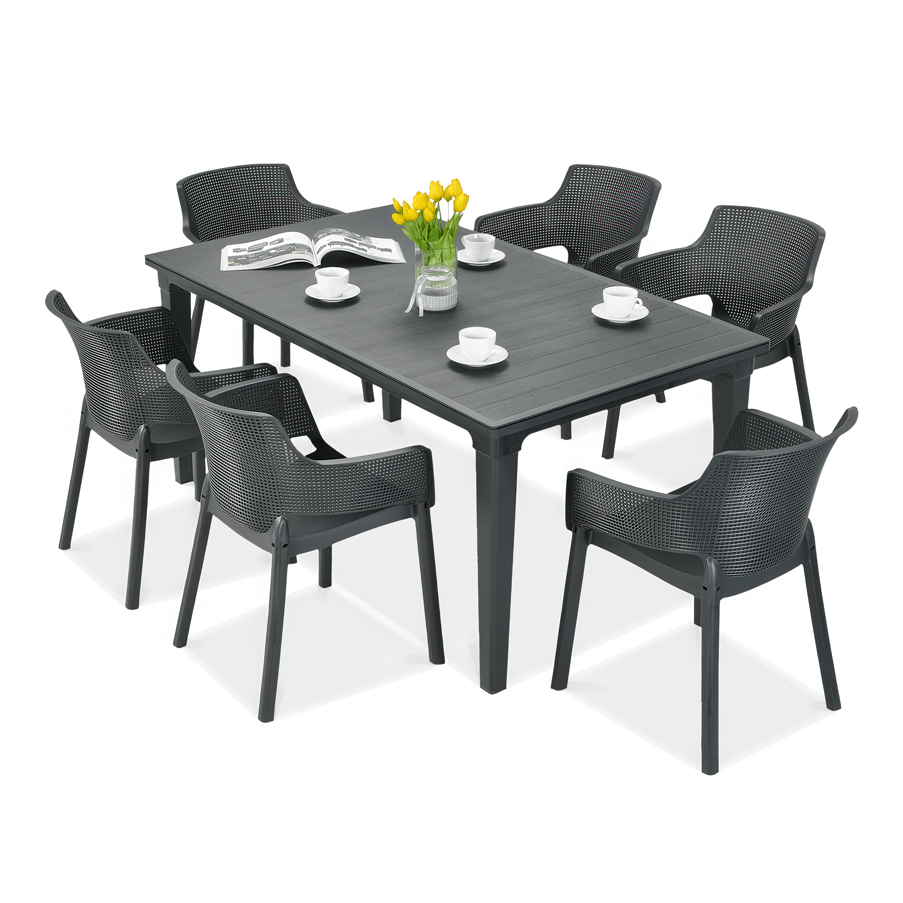 Záhradný set ELISA/FUTURA Graphite 6+1