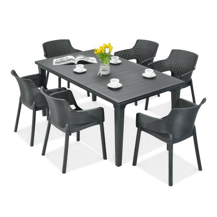 Záhradný set ELISA/FUTURA Graphite 6+1