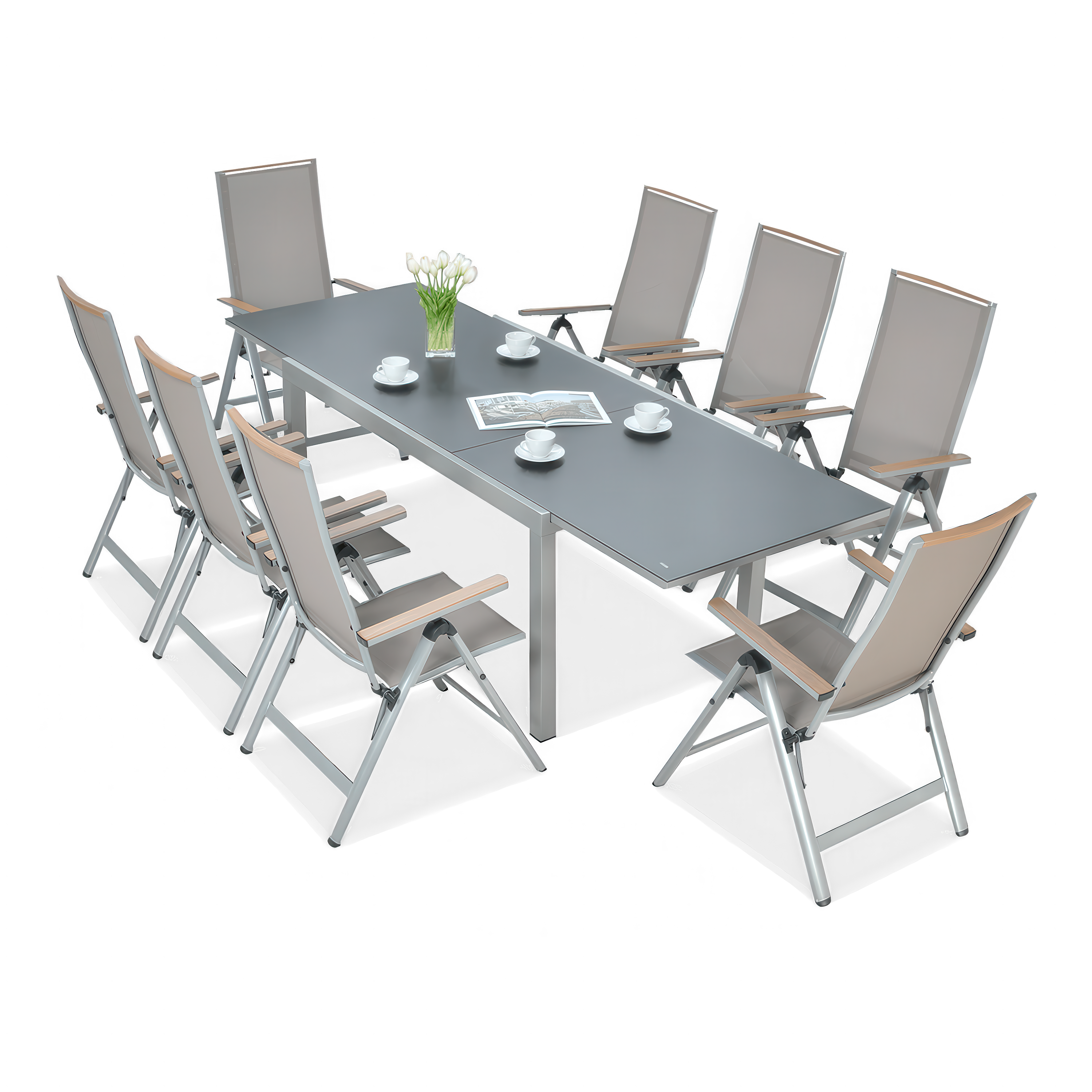 Záhradný nábytok BRISBANE 8/250 Taupe