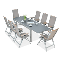 Záhradný nábytok BRISBANE 8/250 Taupe