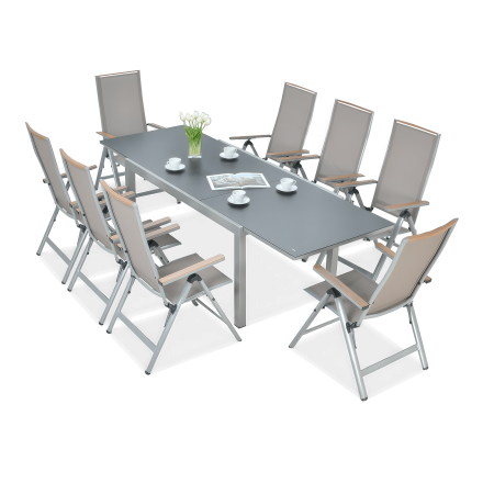 Záhradný nábytok BRISBANE 8/250 Taupe