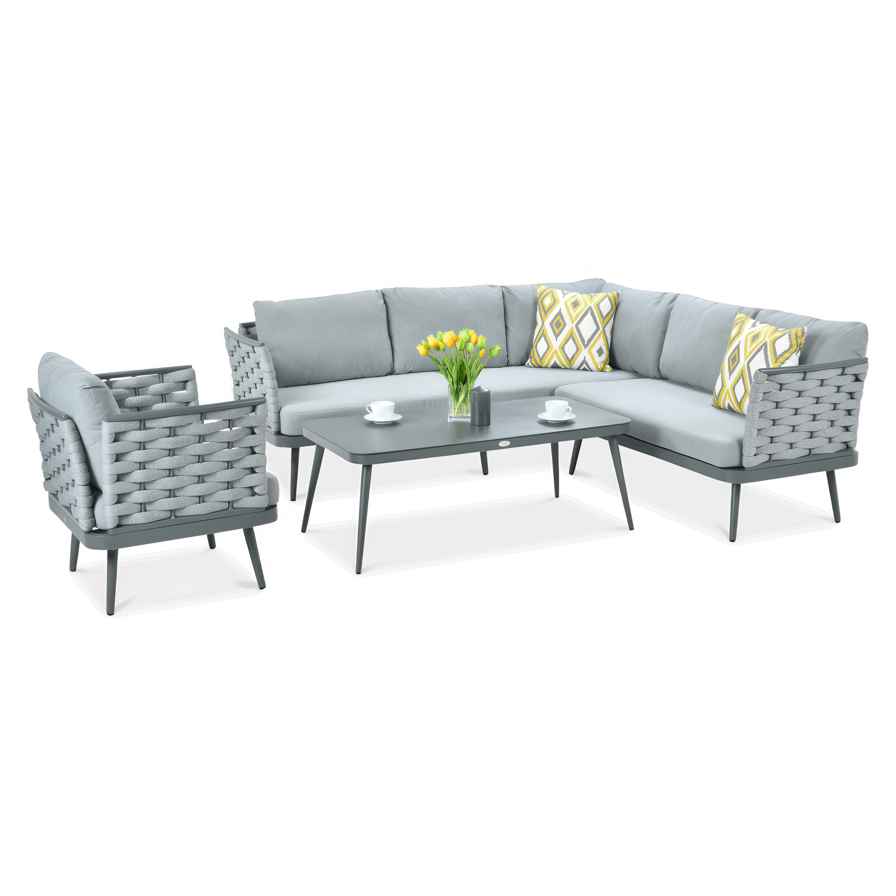 Rozkladacia pohovka MARINEL + kreslo Graphite