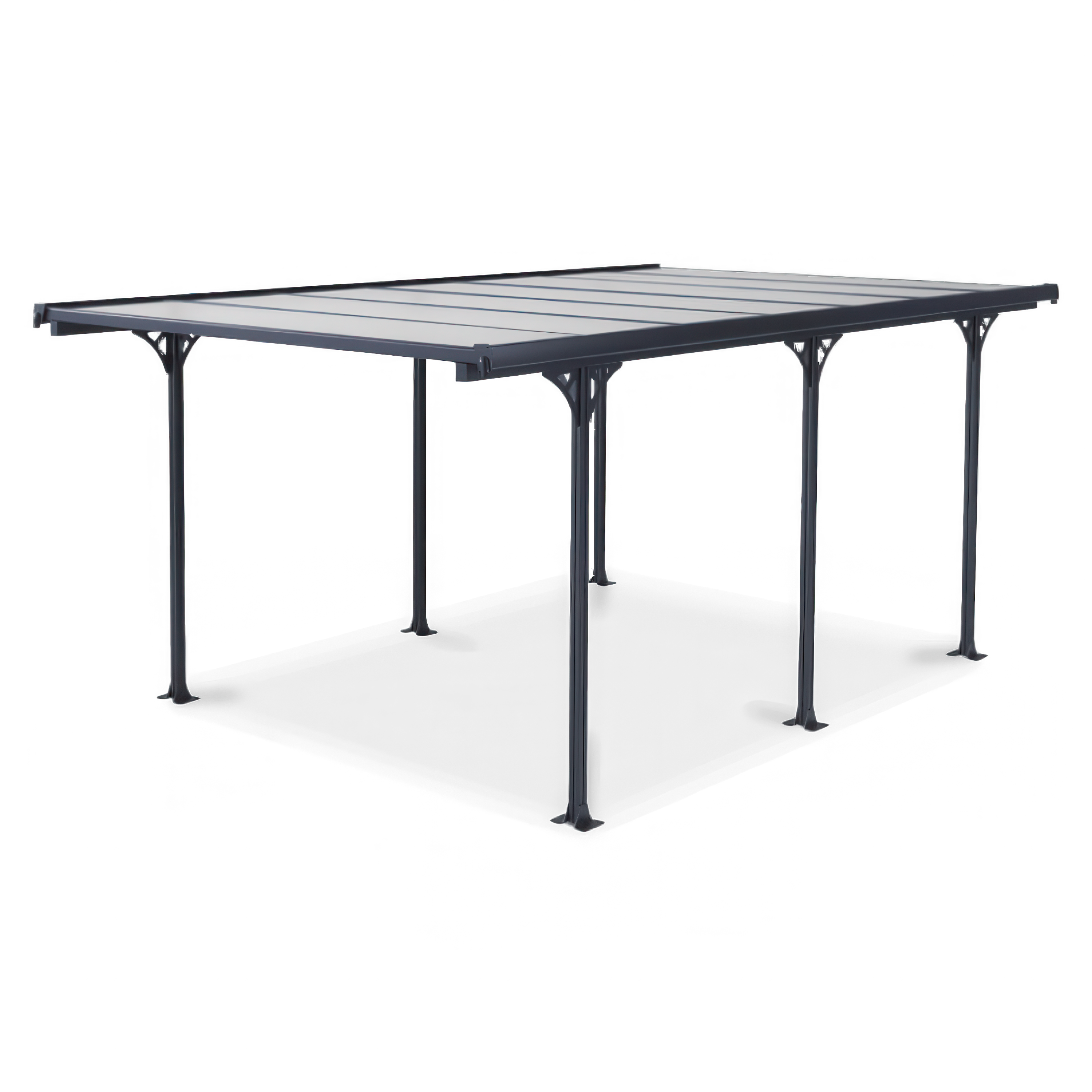 Samostatne stojaci prístrešok pre auto MONTANA 3,1x5m Studená sivá