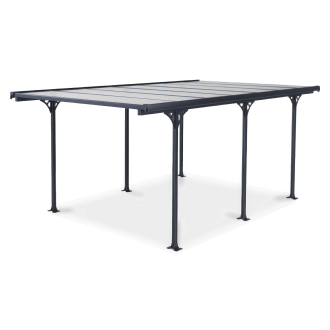 Samostatne stojaci prístrešok pre auto MONTANA 3,1x5m Studená sivá