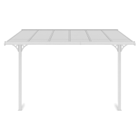 Terasový prístrešok ATLANTA 3,7x3 m biely