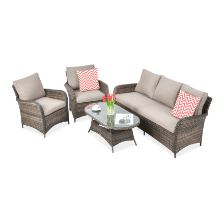 Technorattan set VENTURA 3 Brown