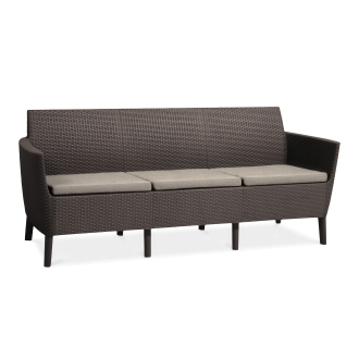 SALEMO Hnedá záhradná pohovka