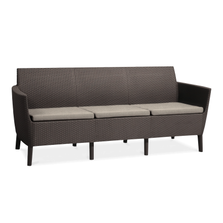 SALEMO Hnedá záhradná pohovka