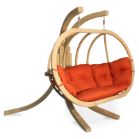 O-ZONE PREMIER drevené závesné kreslo Red