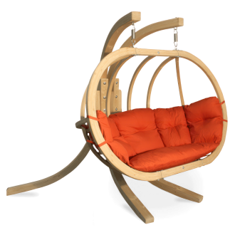 O-ZONE PREMIER drevené závesné kreslo Red