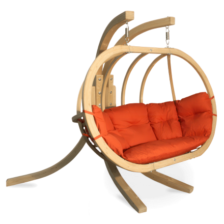 O-ZONE PREMIER drevené závesné kreslo Red