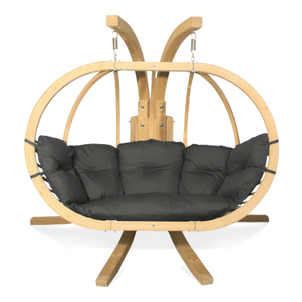 O-ZONE PREMIER drevené závesné kreslo Graphite