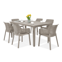 Súprava záhradného nábytku ELISA/FUTURA Cappuccino 6+1