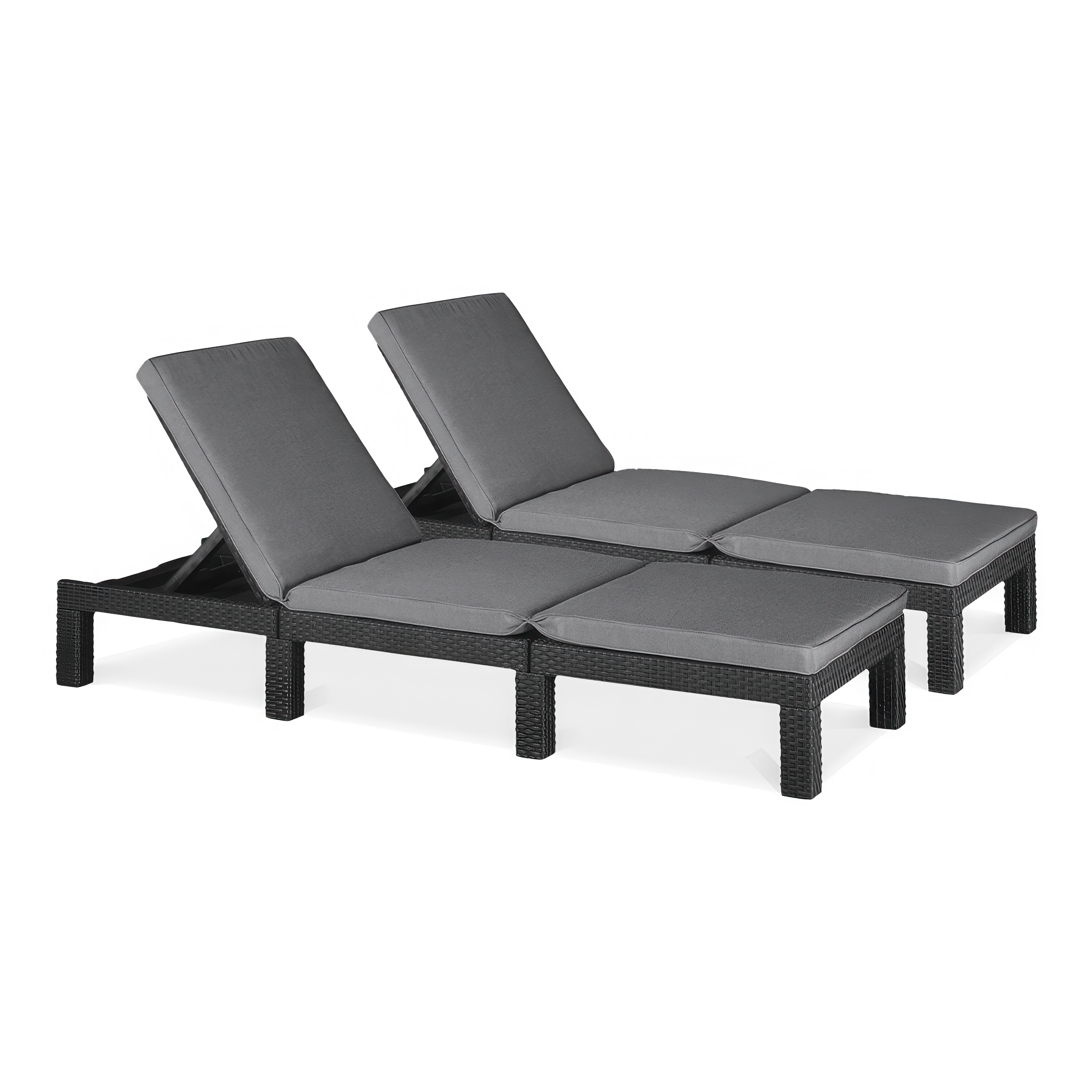 2x záhradné lehátko DAYTONA DELUXE Graphite