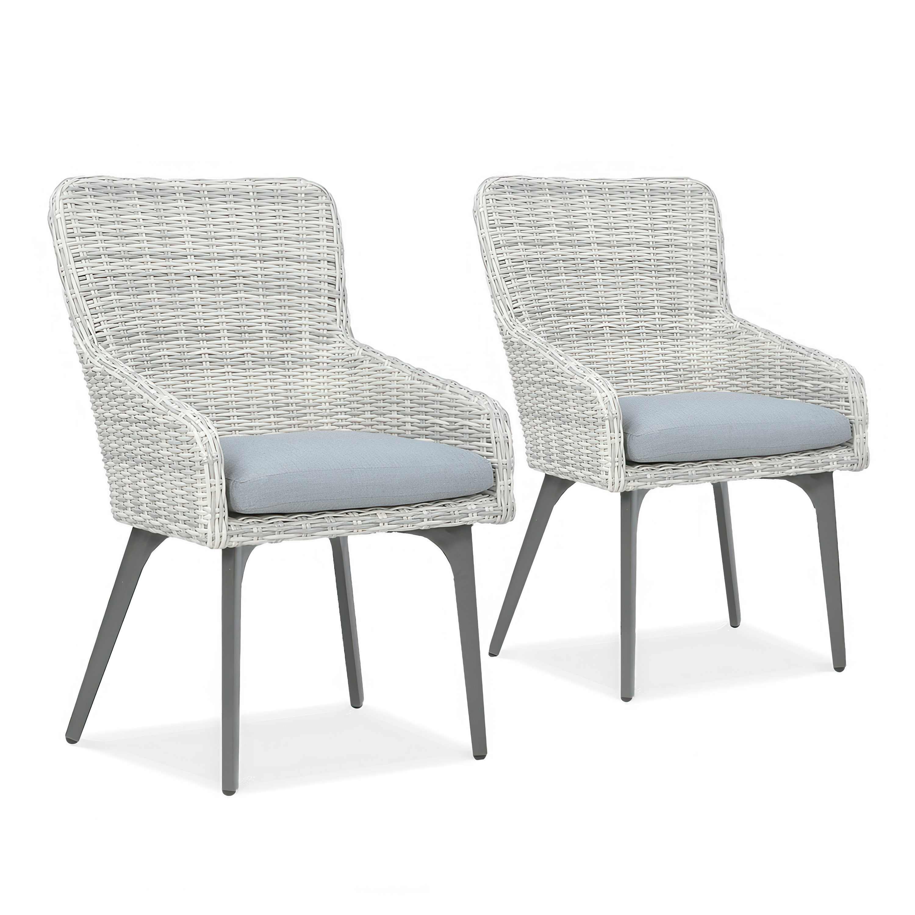 Technorattanové kreslo 2x MILANO White Grey