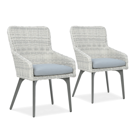 Technorattanové kreslo 2x MILANO White Grey