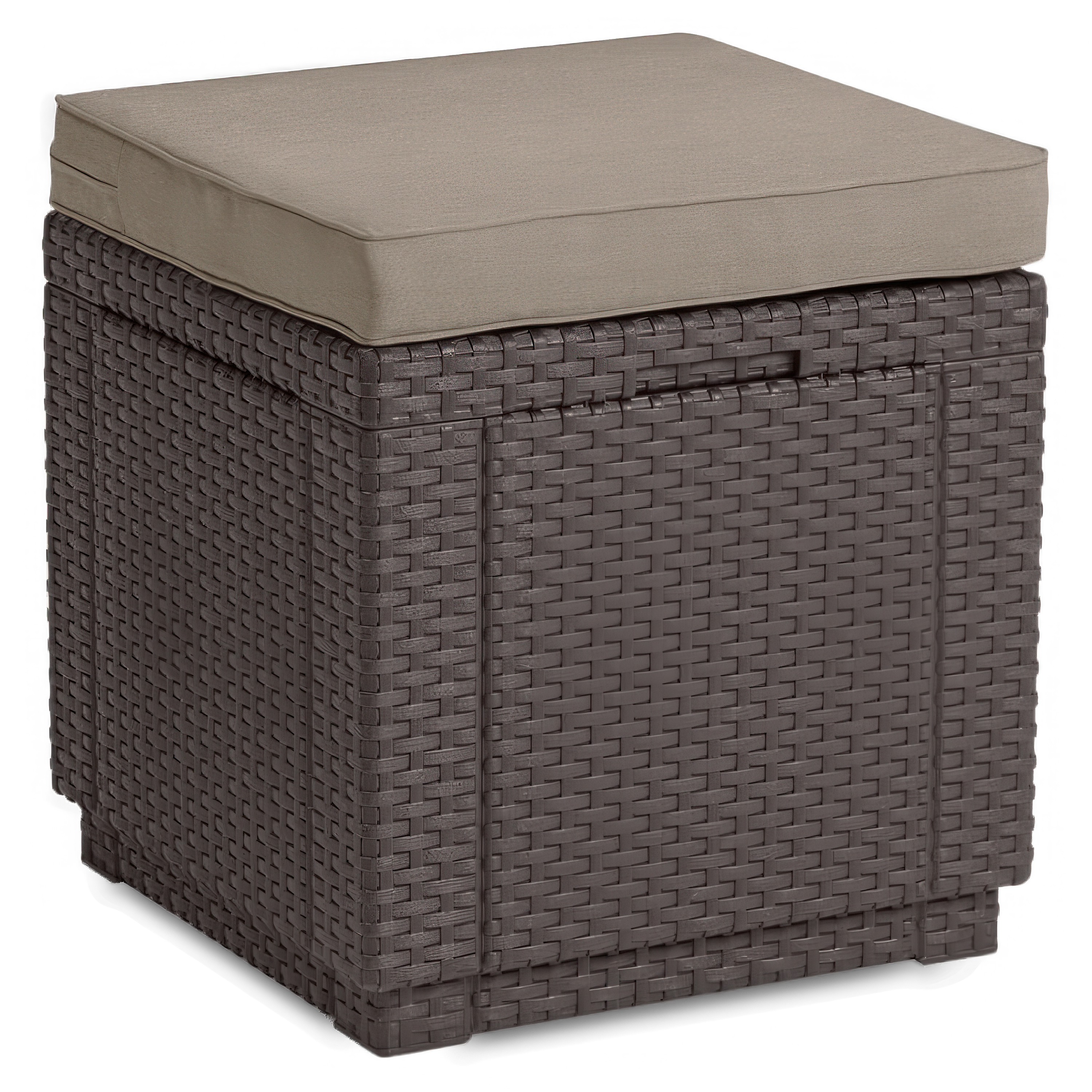 CUBE Hnedý skladovací puf