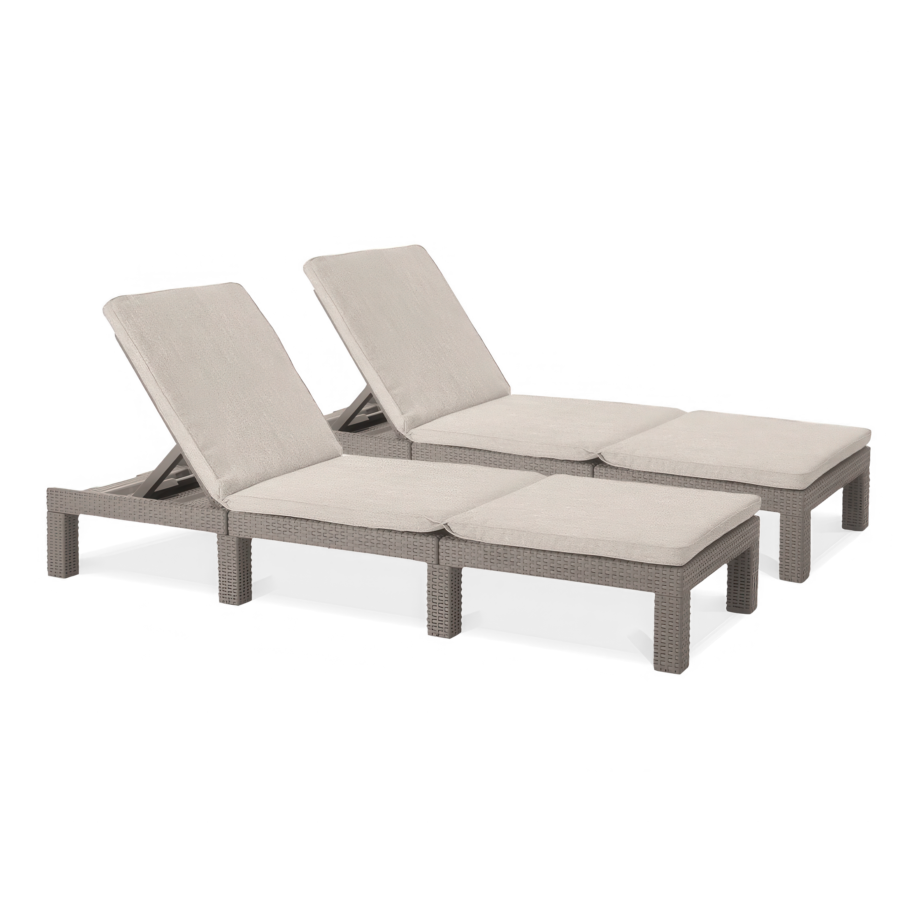 2x záhradné ležadlo DAYTONA DELUXE Cappuccino
