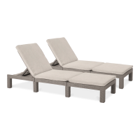 2x záhradné ležadlo DAYTONA DELUXE Cappuccino