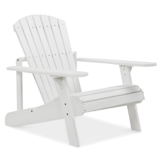 NARWIK Biele drevené záhradné kreslo