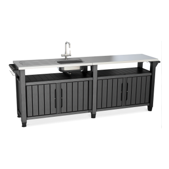 Záhradný úložný bar Keter UNITY CHEF 415L Graphite