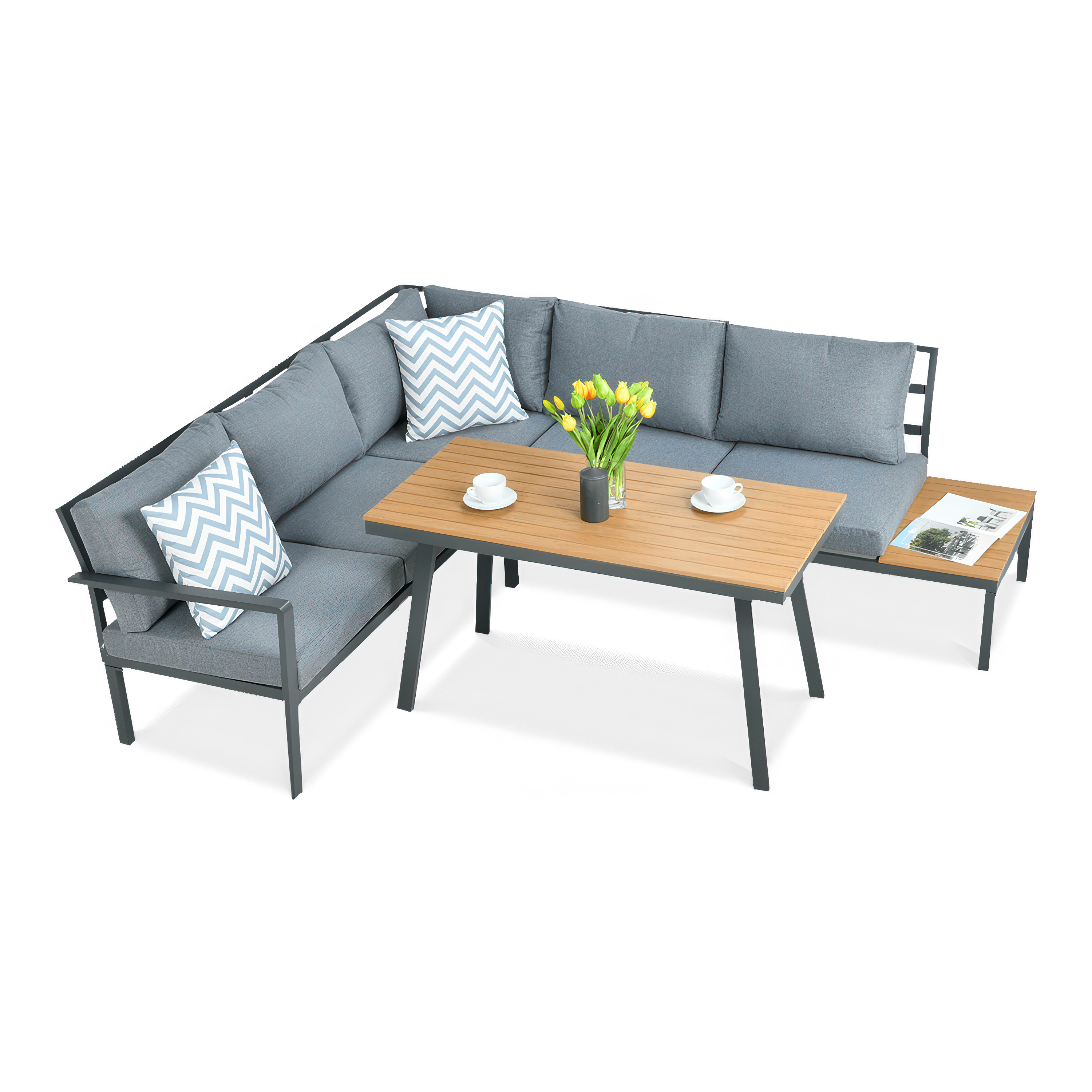 Rozkladacia pohovka HAMILTON Dark Grey