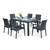 Novussi LIVERNO 6+1 antracitová terasová súprava