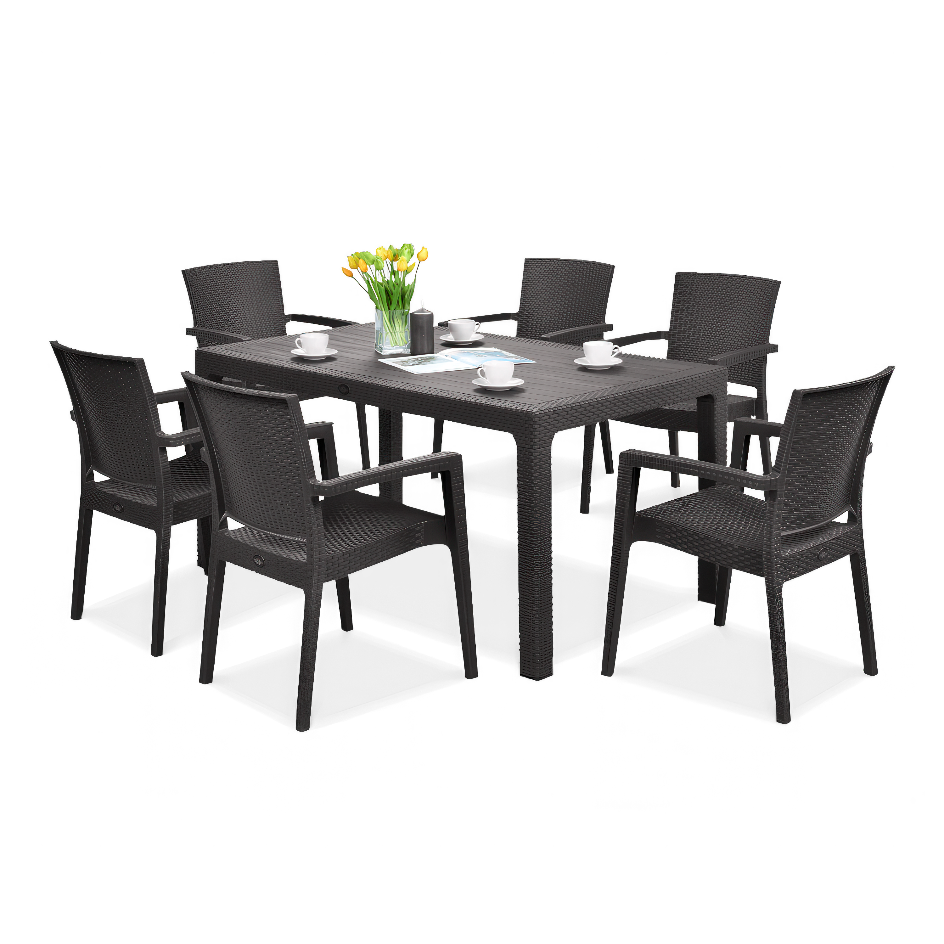 Novussi LIVERNO 6+1 terasový set Brown