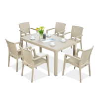 Novussi LIVERNO 6+1 Cappuccino terasová súprava