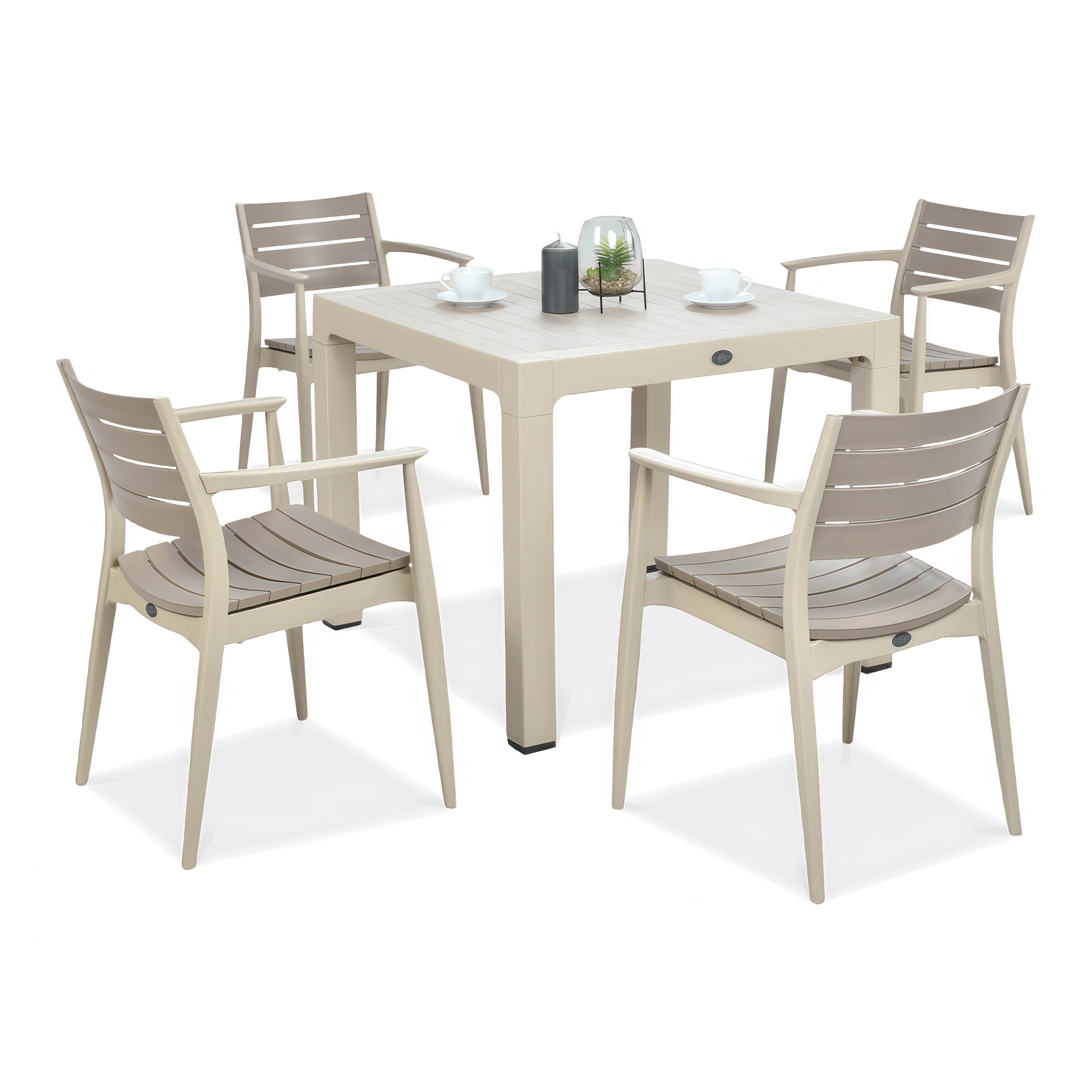 Novussi REGNUM 4+1 Cappuccino/Desert Brown reštauračný set