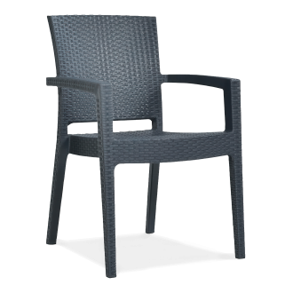 Novussi PARIS Antracitová záhradná stolička