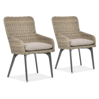 Technorattan kreslo 2x MILANO Brown