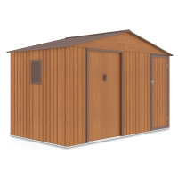 Kovový domček Hardmaister FALCON 340x194 cm dub hnedý