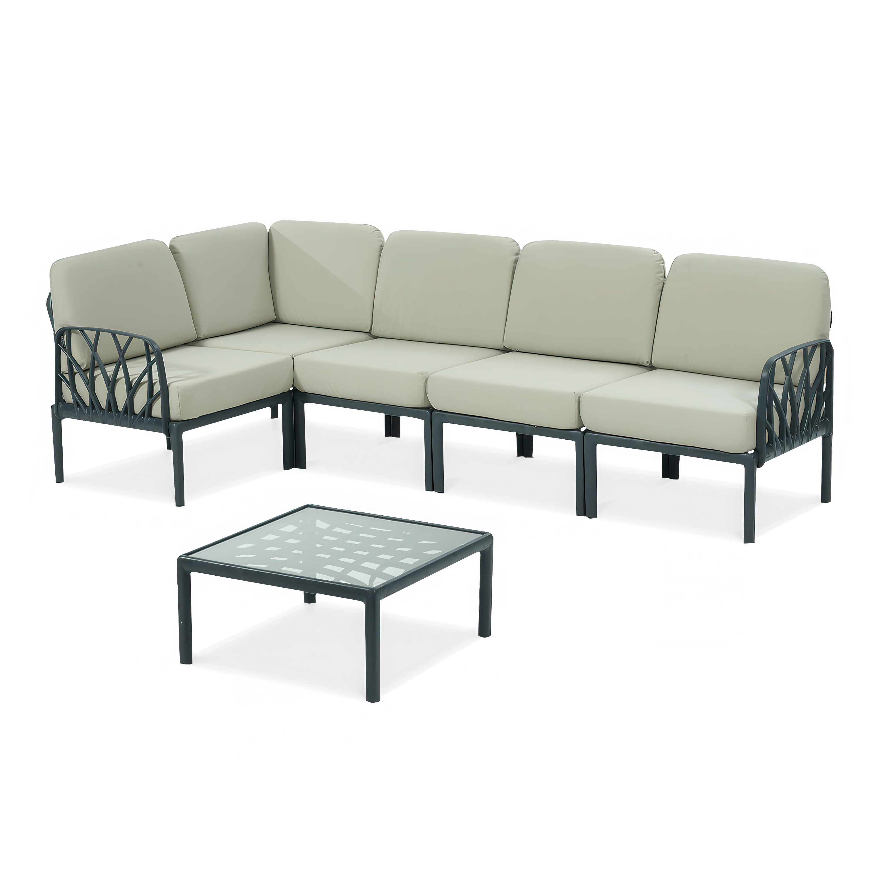 Modulárny záhradný roh GARDA so stolom Antracit