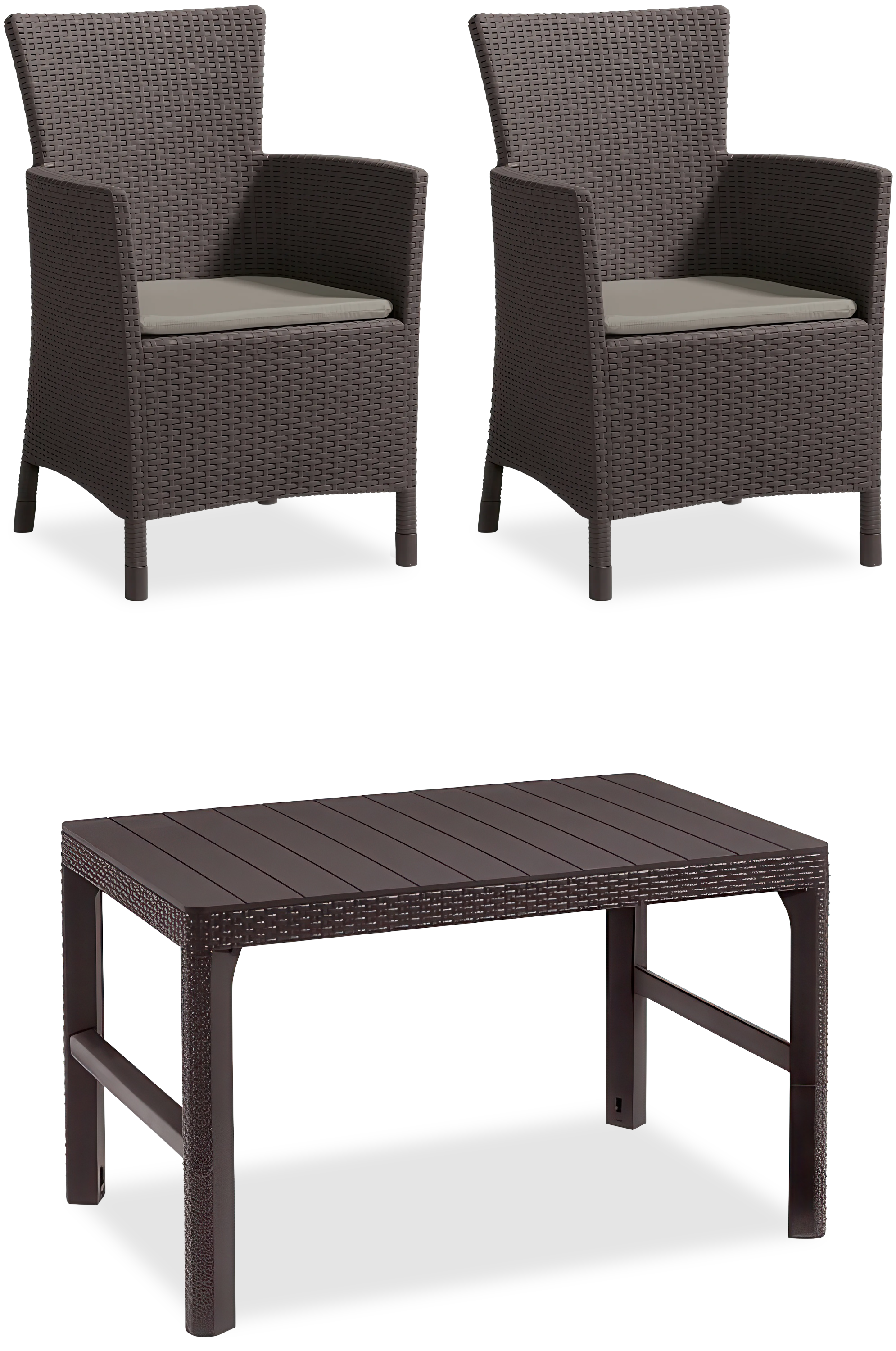 Balkónový nábytok IOWA/LYON 2+1 Brown