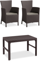Balkónový set Keter IOWA/LYON 2+1 hnedý