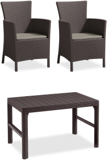 Balkónový nábytok IOWA/LYON 2+1 Brown